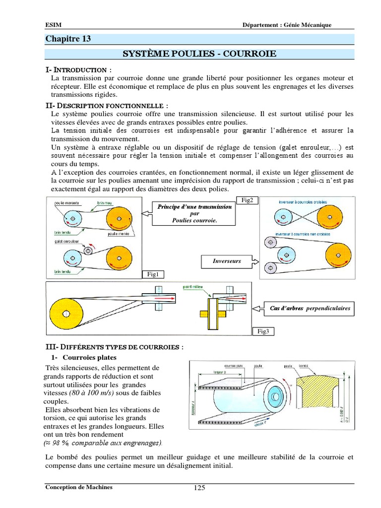 13 Poulie Courroies | PDF | Courroie | Transmission (Mécanique)