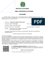 Justiça Eleitoral Tribunal Superior Eleitoral Certidão: Pmm1.Fptw.C3Ør - WGVQ