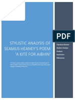Stylistic Analysis of Seamus Heaney's Poem A Kite For Aibhin