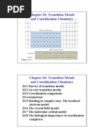 Chapter 20: Transition Metals and Coordination Chemistry