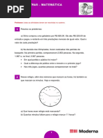 Matemática - Atividades Extras - Resolva os problemas