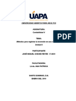 UNIDAD 2 Métodos para Registrar La Inversión en Una Subsidiaria