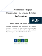 A Performance e o Espaço Museológico Os Museus de Artes Performativas