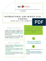 International One-Minute Play_Contest for Students