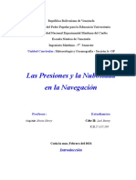 Las Presiones y La Nubosidad en La Navegación Cdte II: Leal.B C.I 27.337.599 Meteorología y Oceanografía Sección A-OP