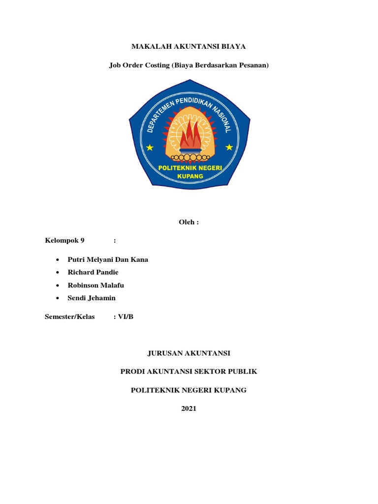 Makalah Ak - Biaya Bab 2 (Job Order Costing) - Kel. 9 Presentasi Ke-2
