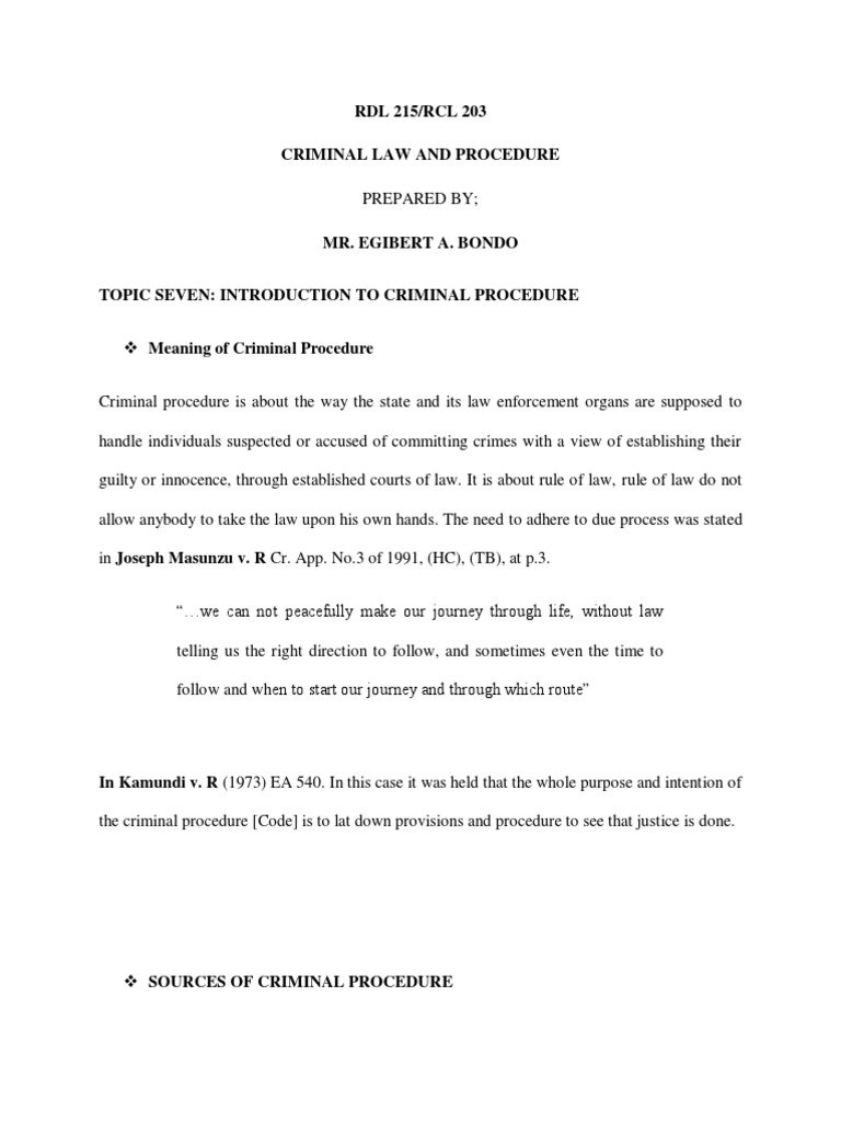 Criminal Procedure Topic 1 | PDF | Criminal Procedure In South Africa ...