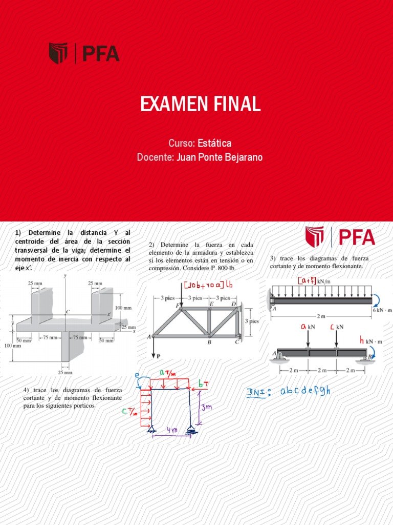 Examen Final | PDF | Ciencia y matemáticas