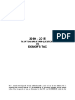 2010 - 2015 - Donor's Tax
