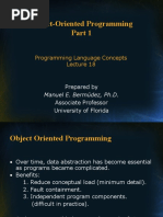 Object Oriented Programming Part 1