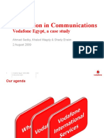 Innovation in Communications: Vodafone Egypt, A Case Study