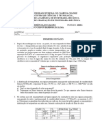 Prova 1 Estagio TRANSCAL UFCG