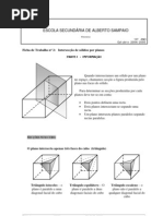 Matemática - Geometria - Ficha de Trabalho nº 2 Intersecção de sólidos por planos