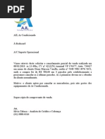 Modelo Carta de Cancelamento