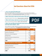 Frequently Asked Questions About The ECBA Exam Updates: BABOK Guide Knowledge Areas Current New