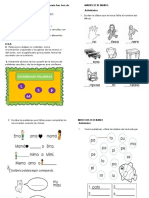 Actividades de refuerzo de vocales y consonantes en 1° grado