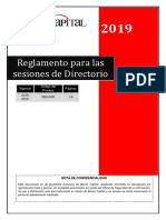 Reglamento para Sesiones de Directorio