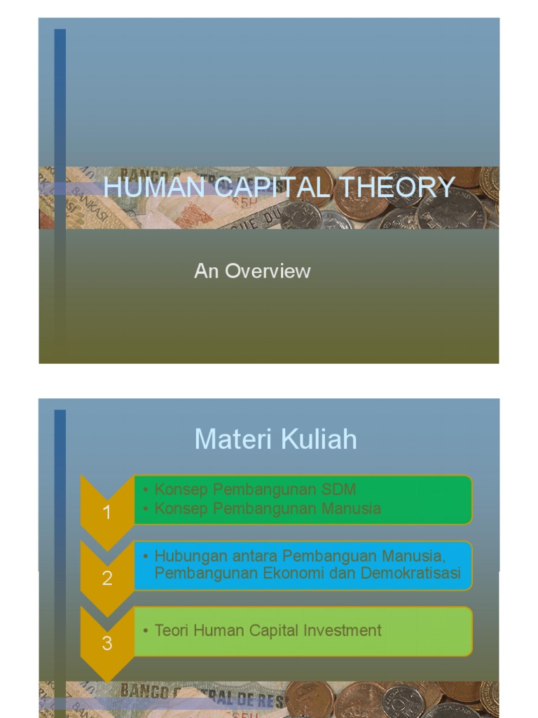 Human Capital Theory (Februari 2017) | PDF | Human Capital | Economic