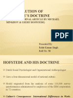 The Evolution of Hofstede's Doctrine