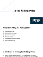 Setting The Selling Price