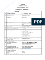 Form Profil Perusahaan CV - mahaRANI ABADI To ITPC Vancouver