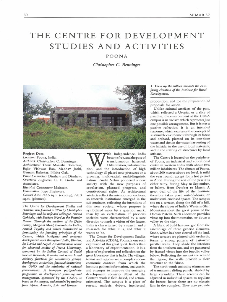 CDSA Pune: Campus Overview and Vision | PDF | Window | Nature