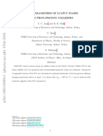 Main Parameters of LC FCC Based Electron-Proton Colliders