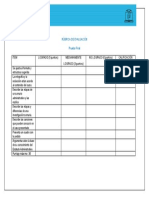 Rubrica Prueba Final