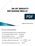 Gravity Retaining Wall Design