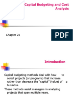 Capital Budgeting and Cost Analysis Methods