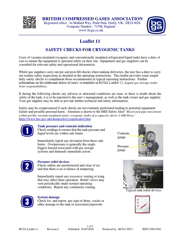 British Compressed Gases Association: Leaflet 11 | PDF | Ice | Valve