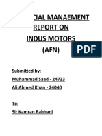 FM Report On AFN (Indus Motors)