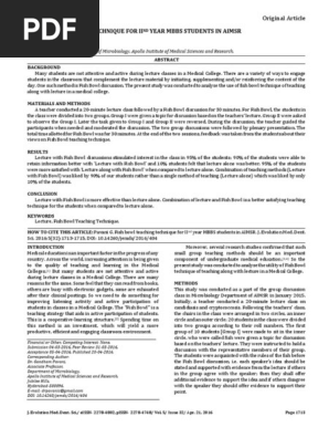 FISH_BOWL_TEACHING_TECHNIQUE_FOR_II_ND_YEAR_MBBS_S