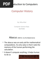 Introduction To Computers: Computer History