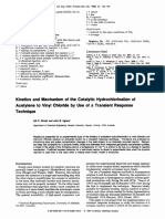 Kinetics and Mechanism of The Catalytic Hydrochlorlnation Acetylene To Vinyl Chloride by Use of A Transient Response Technique