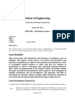 School of Engineering: MENG450 - Mechanical Systems I