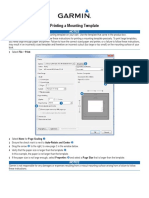 Printing A Mounting Template: Notice