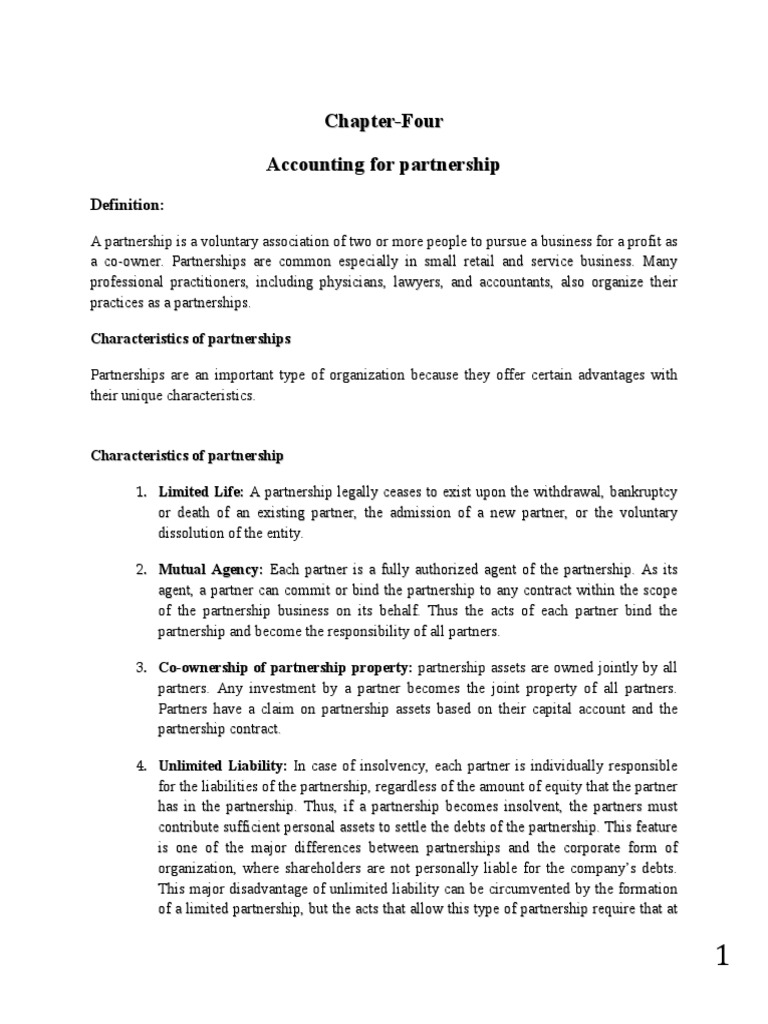 Accounting for Partnerships Explained | PDF | Partnership | Goodwill ...