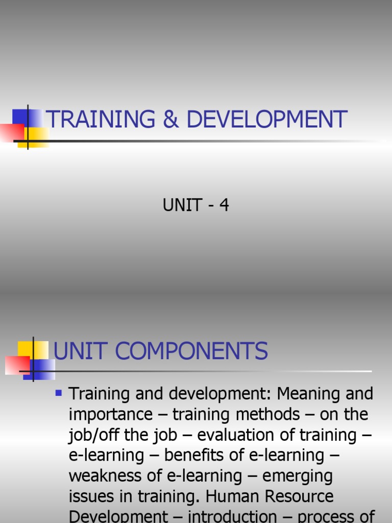Training and Development Overview | PDF | Educational Technology | Business