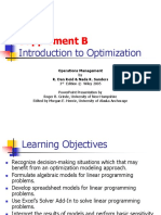 Optimazation Using SOLVER