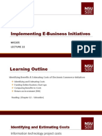 Lecture 22 Implementing E-Business Initiatives (12-Apr)