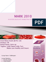 MARK 2010: An Intercollegiate Marketing Plan Competition
