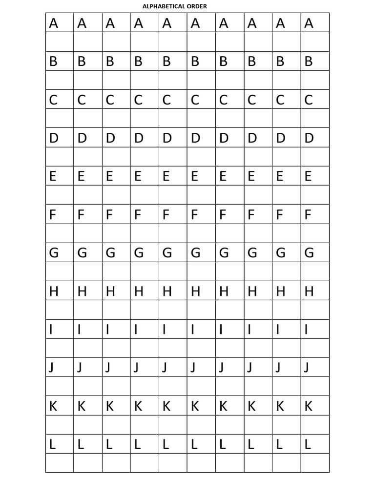 Orden Alfabético Completo | PDF