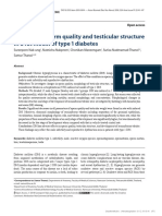 Changes in Sperm Quality and Testicular Structure in A Rat Model of Type 1 Diabetes