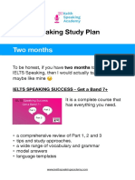 IELTS Speaking Study Plan - 2 Months PDF