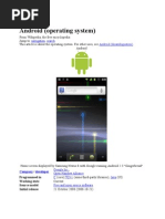 Android (Operating System) : Navigation Search Android (Disambiguation)