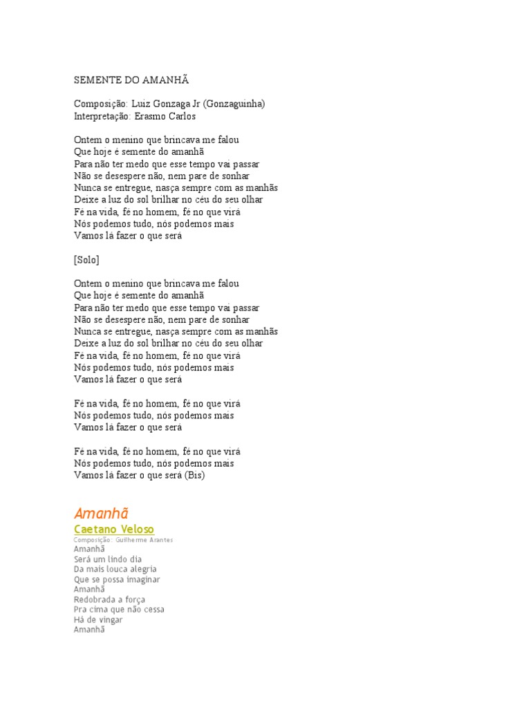 Letra da Música 