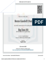 Certificado Cognitive Class Big Data IBM