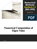 Numerical Methods Lecture #11