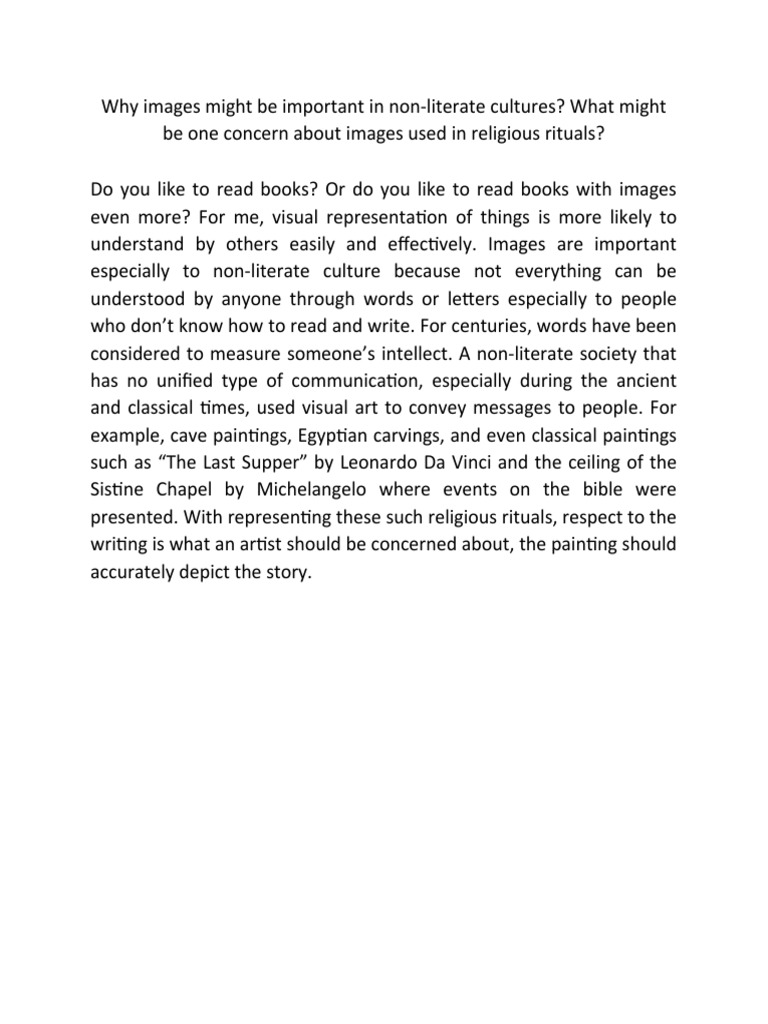 Images Might Be Important in NonLiterate Cultures PDF